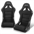 2X Fixed Back Racing Bucket Seat + Side Bracket for NRG Innovation (FRP-330)
