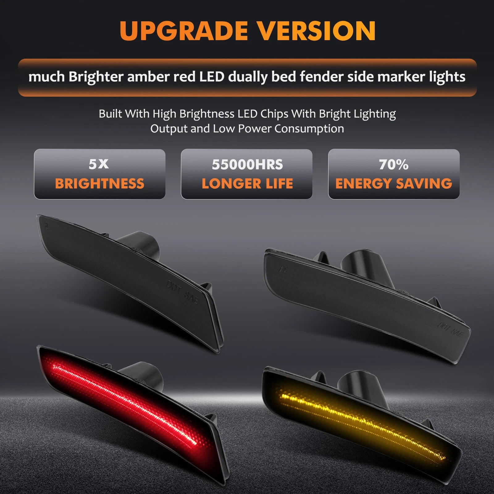 LED Side Marker Lights for Chevy Camaro (2016-2021)