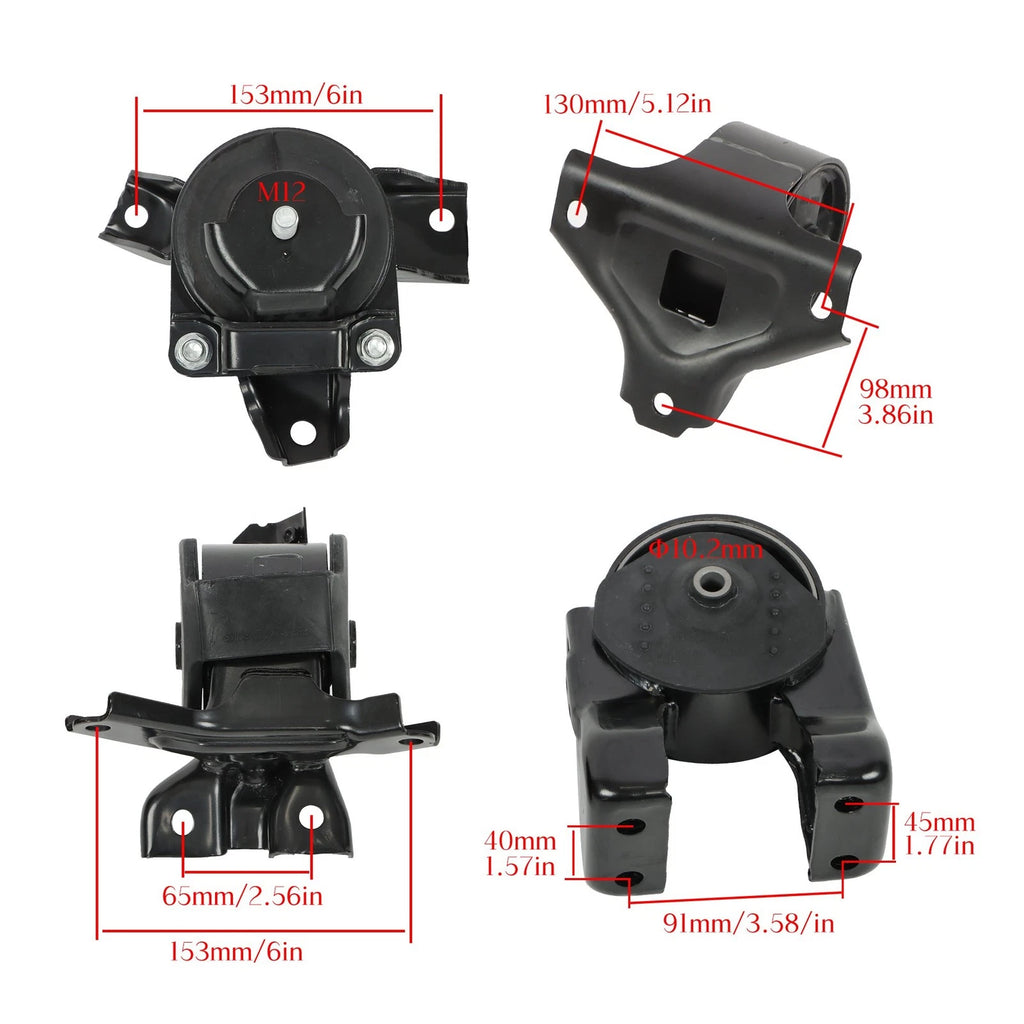 Set of 4 Engine Motor & Transmission Mounts for Hyundai Sonata (2006–2010)