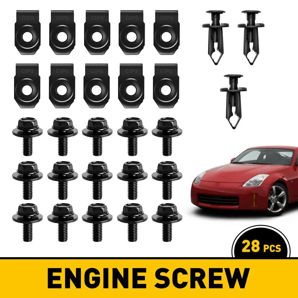 Set of 28 Car Engine Splash Shield Bolts