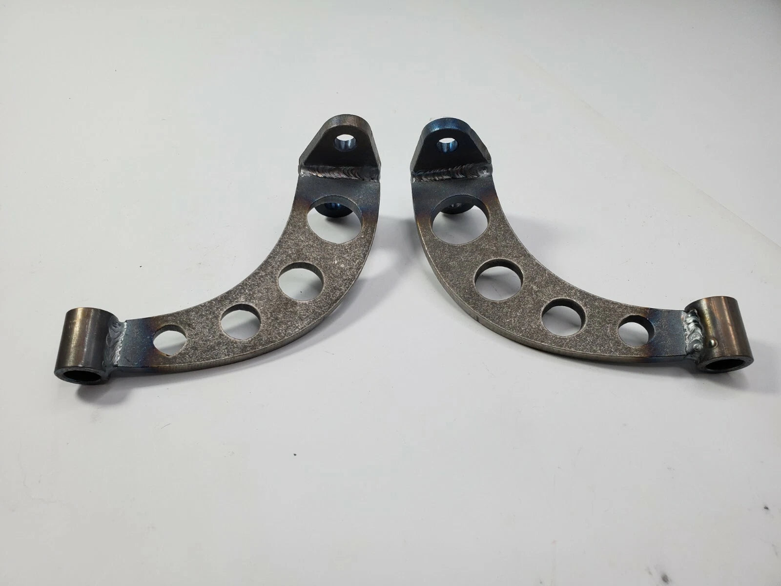 Drilled Headlight Stands Mount Pair for Hot Rods (Custom Steel Frame)