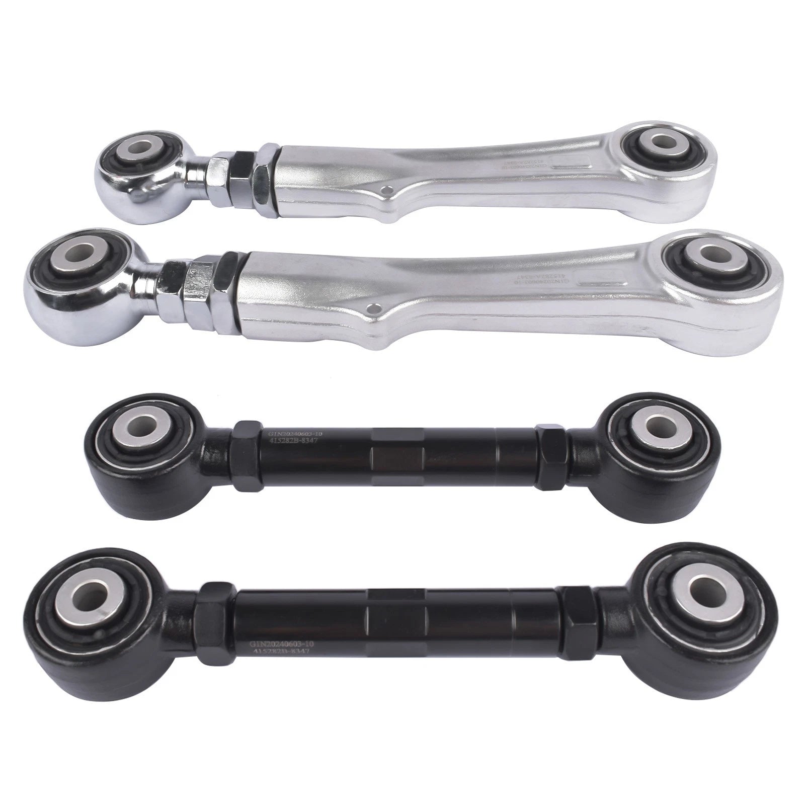 Set of 4 Rear Adjustable Control Arms Camber & Toe Kit for Tesla Model X (2015-2020)