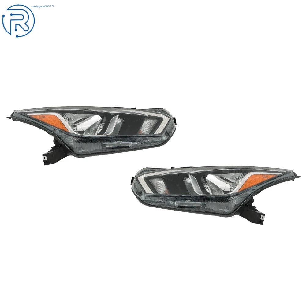 Headlight Assembly for Nissan Versa (2020-2021) Left & Right Side Chrome Clear