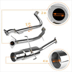 4" Tip Muffler Performance Catback Exhaust for Honda CR-Z ZF1 (2011–2015)