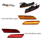 Set of 4 LED Front & Rear Side Marker Lights for Chrysler Crossfire (2004–2008)