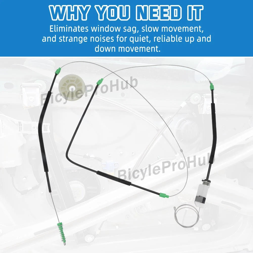 Front Left Window Regulator Repair Kit for Cadillac XLR (2004–2009)
