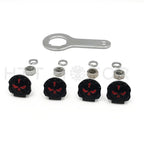 Gear Skull License Plate Mount Hardware for Universal Vehicles (1/4")