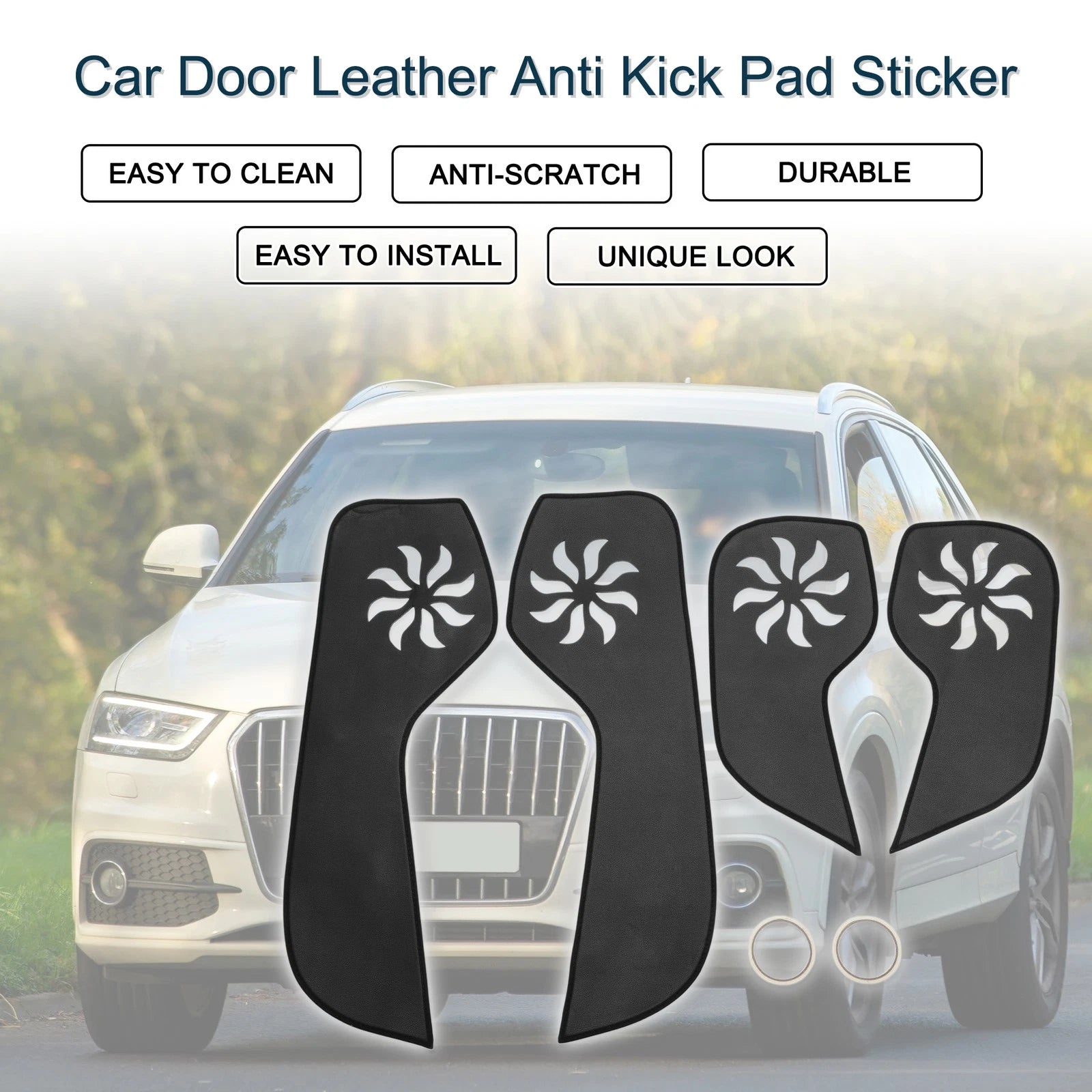 Set of 1 Car Door Leather Anti Kick Pad Sticker for Audi Q3 (2012–2016)