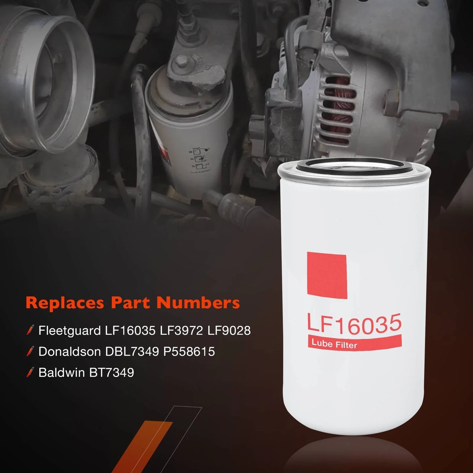 1X LF16035 Oil Filter for Dodge Ram 2500 3500 D250 (1989–2018)