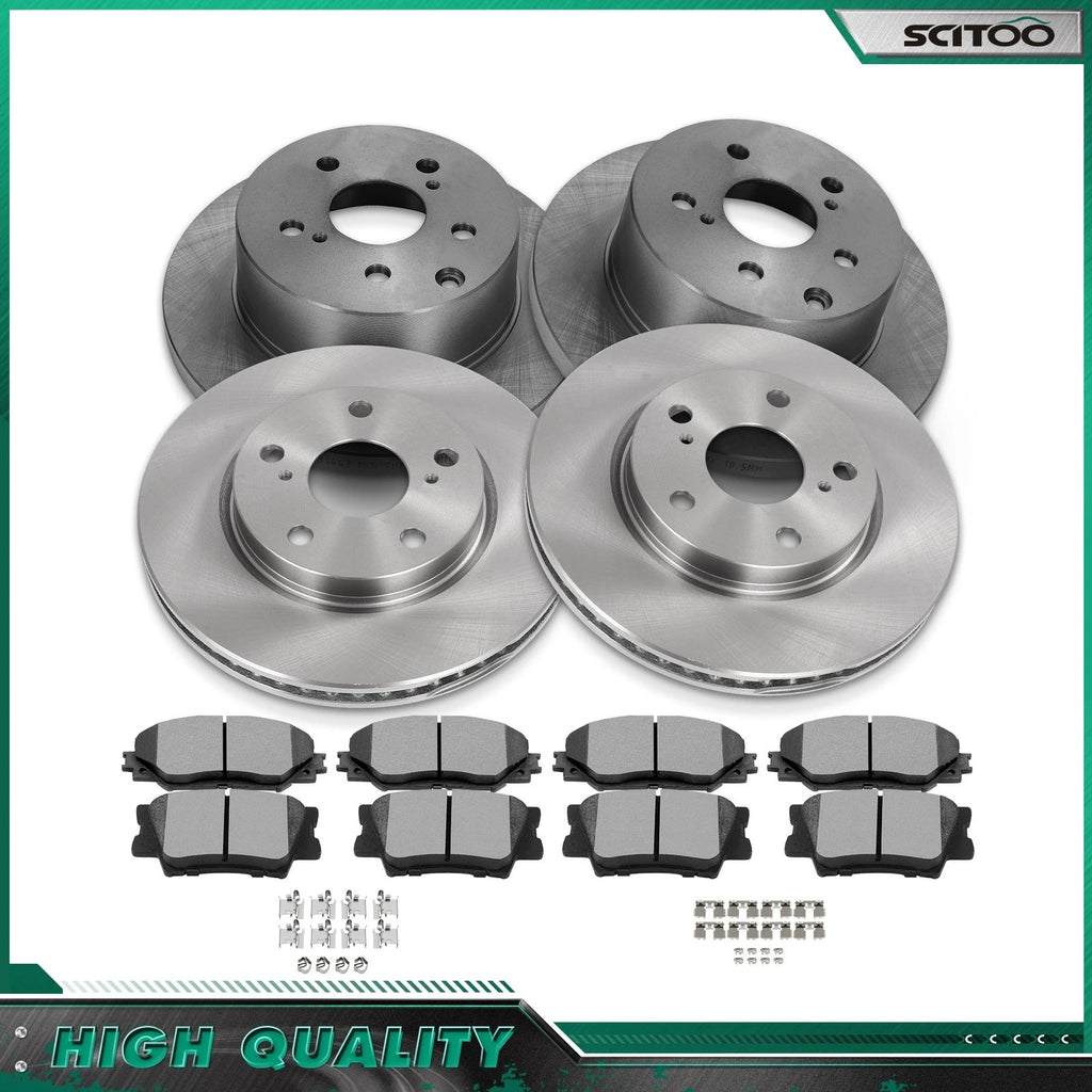 Front & Rear Brake Rotors & Pads for Toyota RAV4 (2006–2012)
