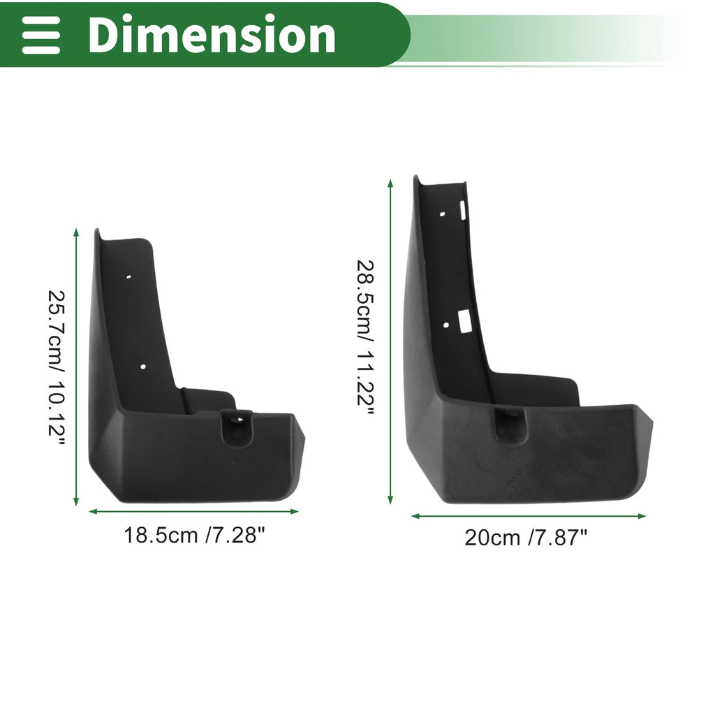 Mud Flaps Splash Guards for Ford EVOS (2021–2023) W/ Mount Accessories