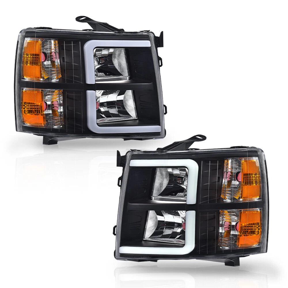 LED DRL Tube Headlights for Chevy Silverado (2007–2013)