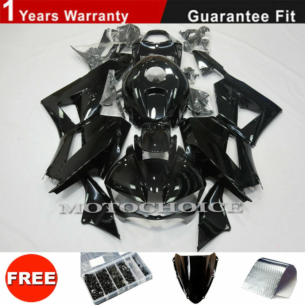 Fairing Kit for Honda CBR600RR (2013–2025) ABS Injection Glossy Black + Bolts