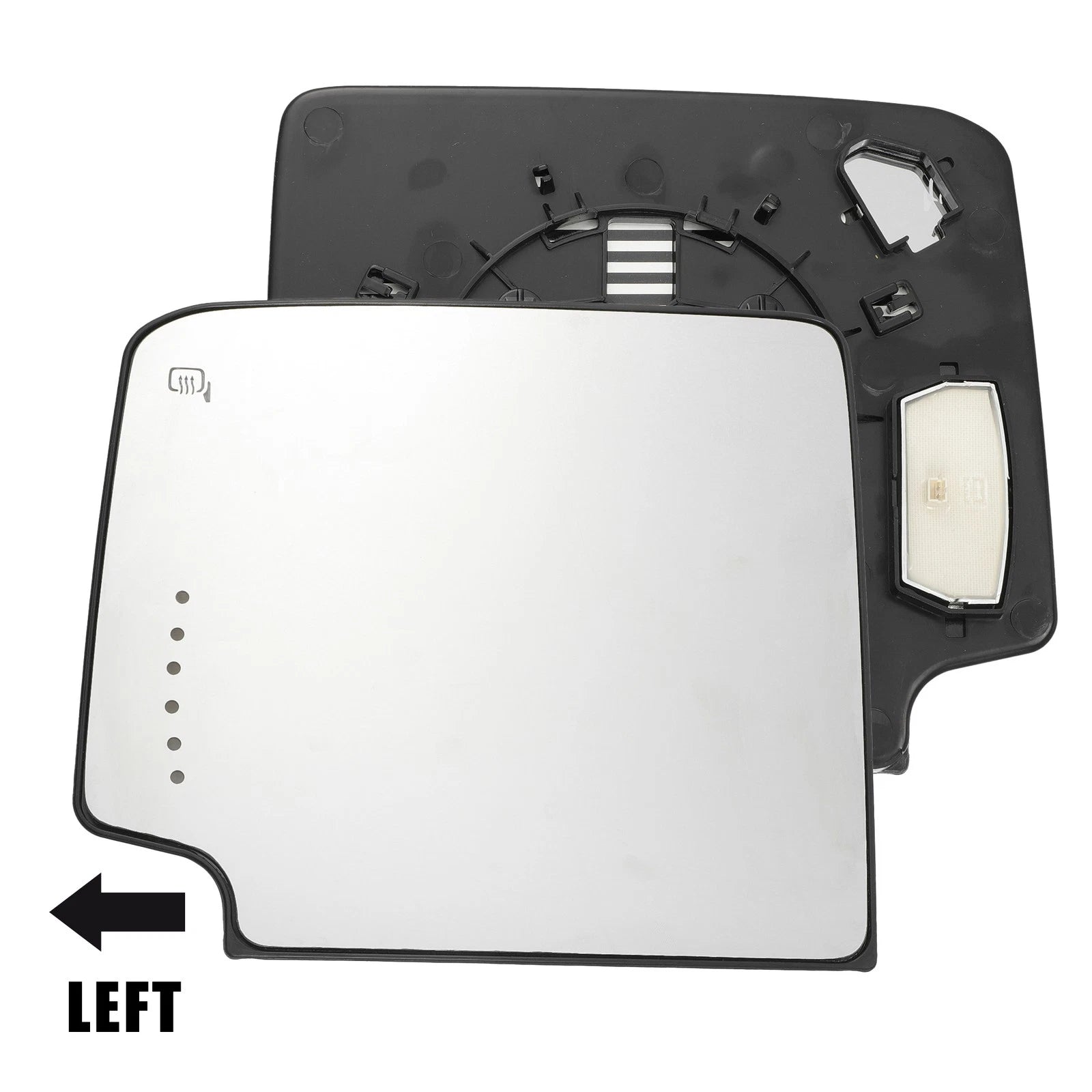 Heated Left Upper Side Rearview Mirror Glass for Chevrolet Silverado 1500 (2014–2019)