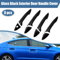 8pcs Exterior Side Door Handle Cover Trim for Hyundai Elantra (2011–2016) Black