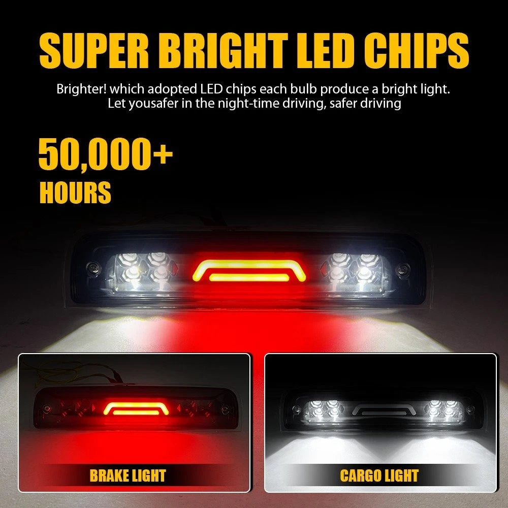Black LED Third Brake Light for Dodge Ram 1500 2500 3500 (2009–2018)