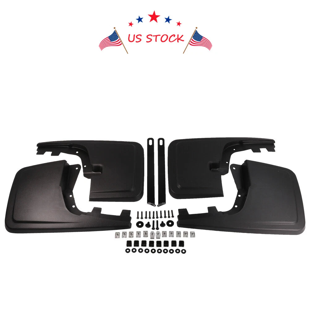 Black Splash Guards Mud Flaps for Ford F150 (2021–2023)