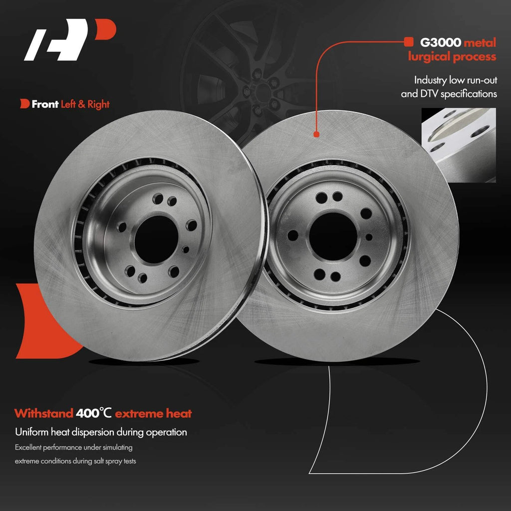 Front Disc Brake Rotors & Ceramic Pads for Mercedes-Benz GLE350 (2016–2018)