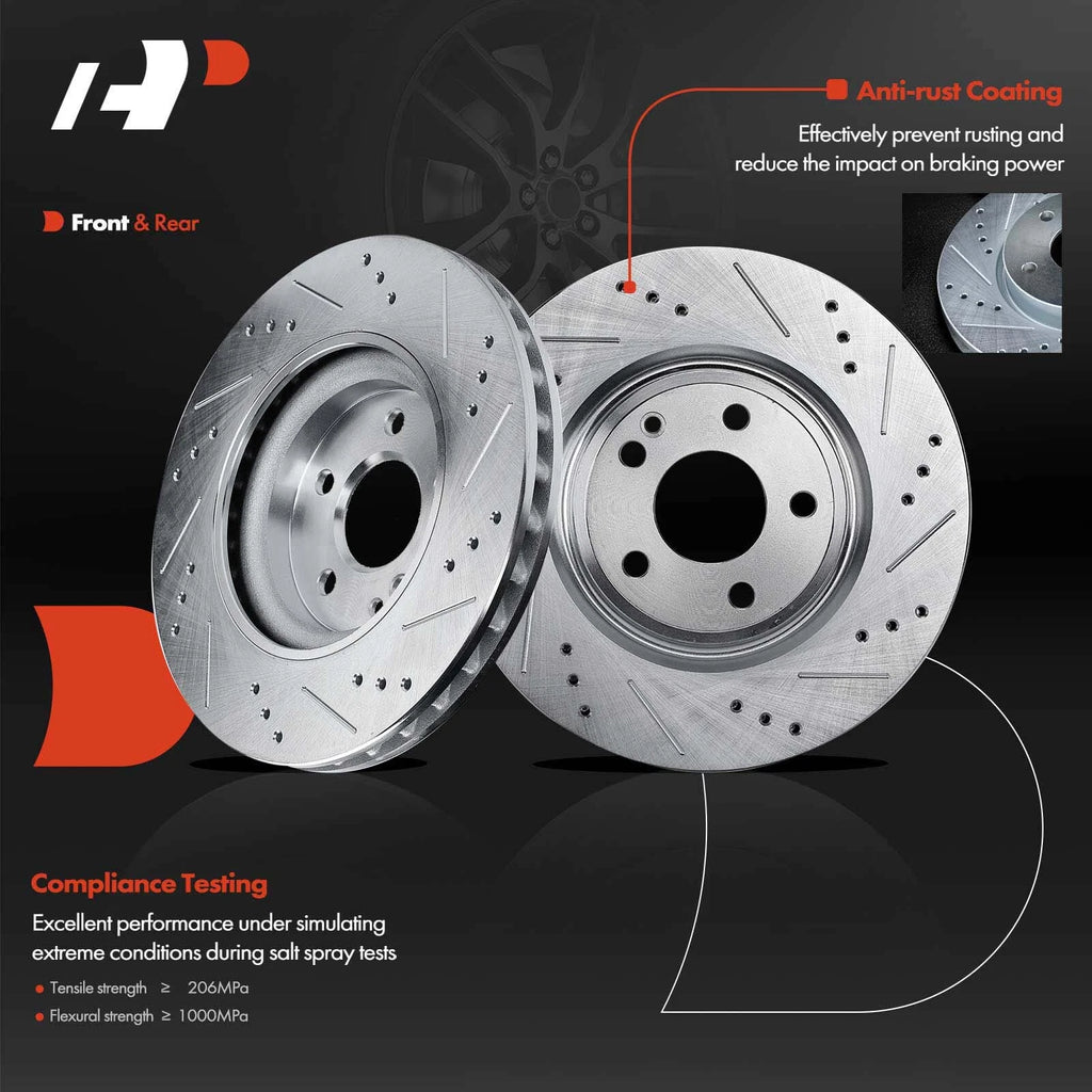 Drilled Brake Rotors & Pads for Mercedes GLA250 (2015–2020)