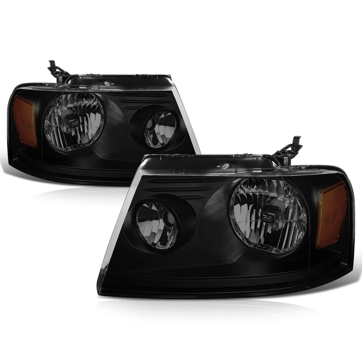 Factory Style Headlight Lamp Smoked/Amber for Ford F150 (2004–2008) & Lincoln Mark LT (2006)