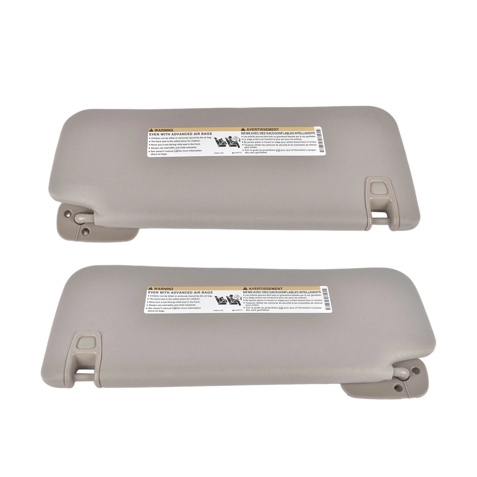 Gray Pair Sun Visor for GMC Yukon (2015–2019) 23459643 23459646 84247140 23198866