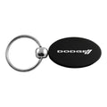 Stripe Logo on Black Oval Keychain - Officially Licensed for Dodge