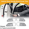 Interior Door Handle Bowl Cover Trim for Toyota Corolla (2019–2025) Silver Tone