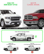 Set of 2 Running Boards for Dodge Ram 1500 Crew Cab (2019–2026) Matte Black