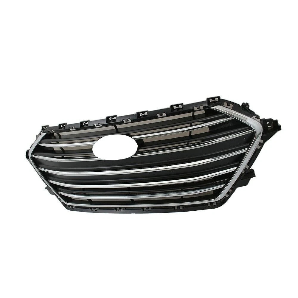 Front Bumper Grille for Hyundai Elantra (2017-2018) Black Chrome