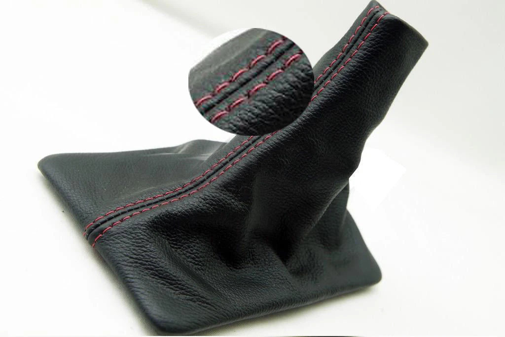 Manual Shift Boot for Ford Mustang (2005–2009) Red Stitch Leather Synthetic