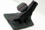 Manual Shift Boot for Ford Mustang (2005–2009) Red Stitch Leather Synthetic