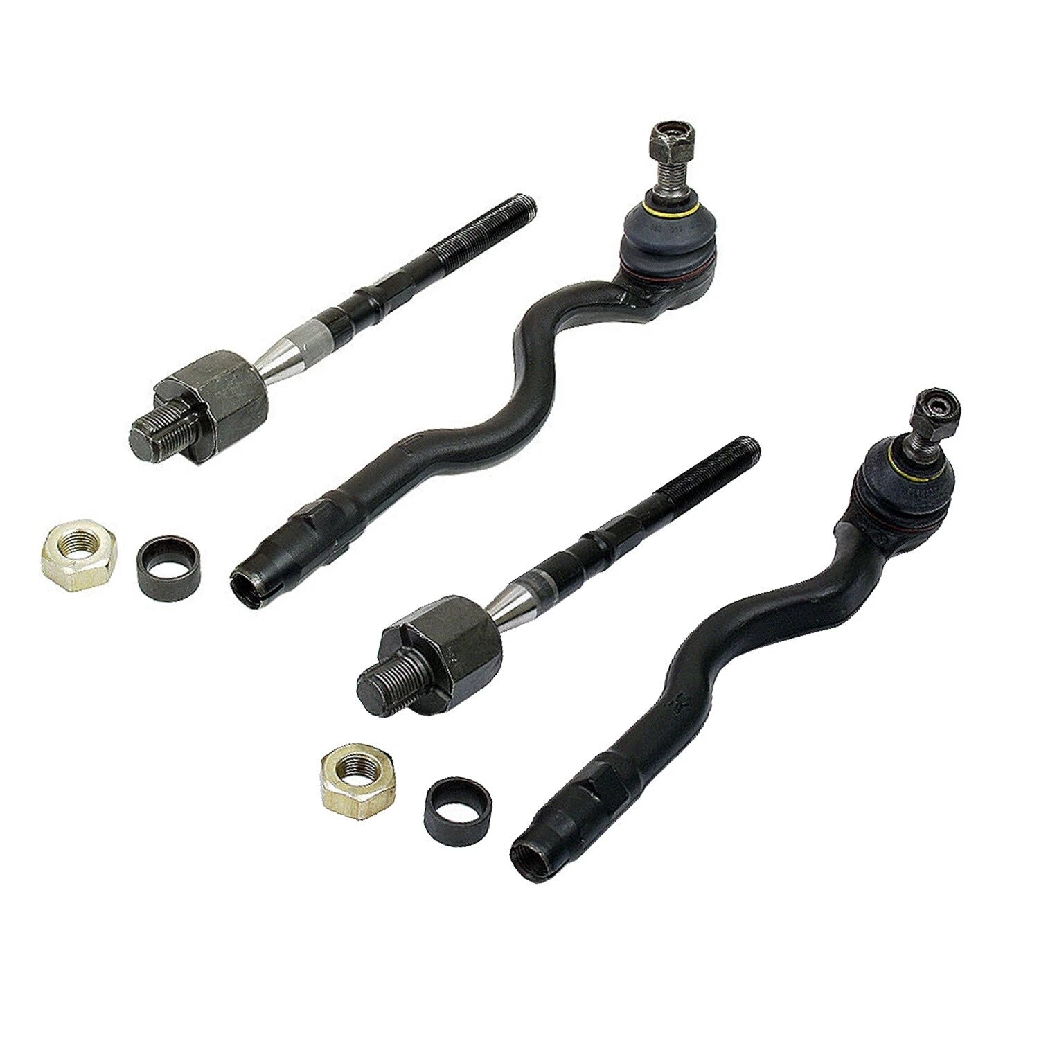 Set of 2 Steering Tie Rod End Assemblies for BMW E46 E85 (1998–2006)