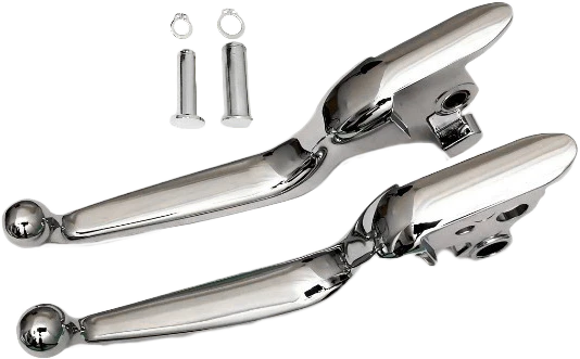 Set of 2 Brake & Clutch Levers Chrome for Harley Softail (2018)