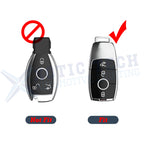 Leather Smooth TPU Remote Key Fob 360° Protection for Mercedes E-Class S-Class (2021-2024)