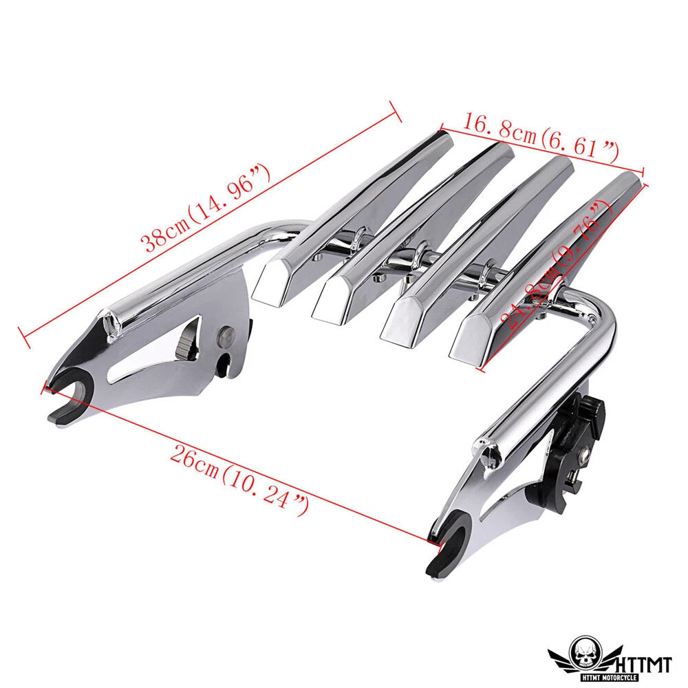Detachable Skull Stealth Luggage Rack for Harley Touring FLHR FLTR (1997–2008)