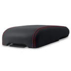 Leather Console Armrest Cover for Chevrolet Colorado (1995–2005) Red Stitch