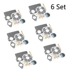 Set of 6 Carburetor Repair Kits for B&S 394989, 243431, 243432, 243434, 243436