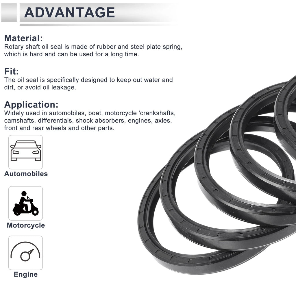 Set of 5 Oil Seal Rotary Shaft Seal for Various Models (95x110x12mm)