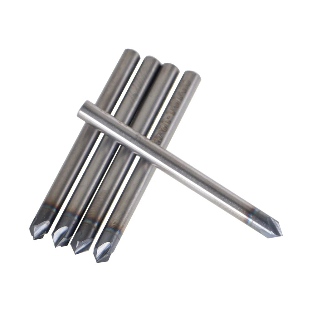Carbide End Milling Cutter Set for 1/8" Diameter (4 Flutes, 90Â°)