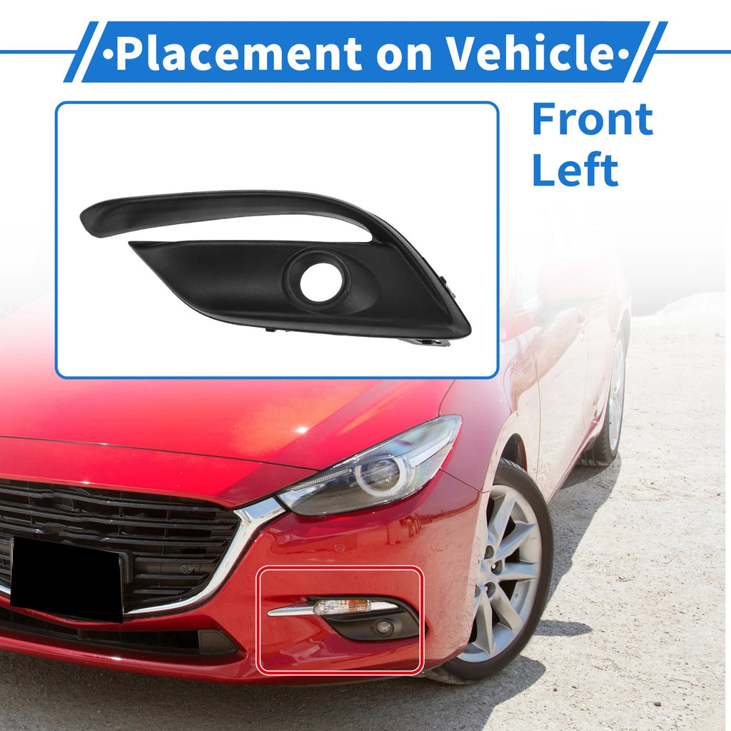 Front Left Fog Light Grill MA1038135/MA1038143 for Mazda 3 (2017–2018)