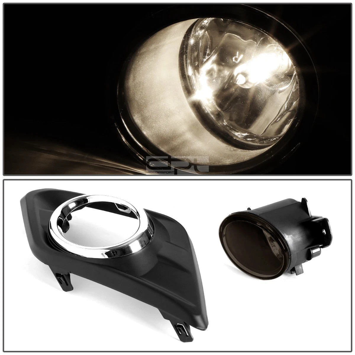 Fog Light Lamp Set for Nissan Rogue (2014–2016) - Smoked Lens, Switch, Bezel