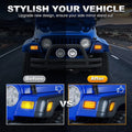 4X Dynamic LED Amber Front Corner Turn Signal Lights for Wrangler TJ (1997–2006)