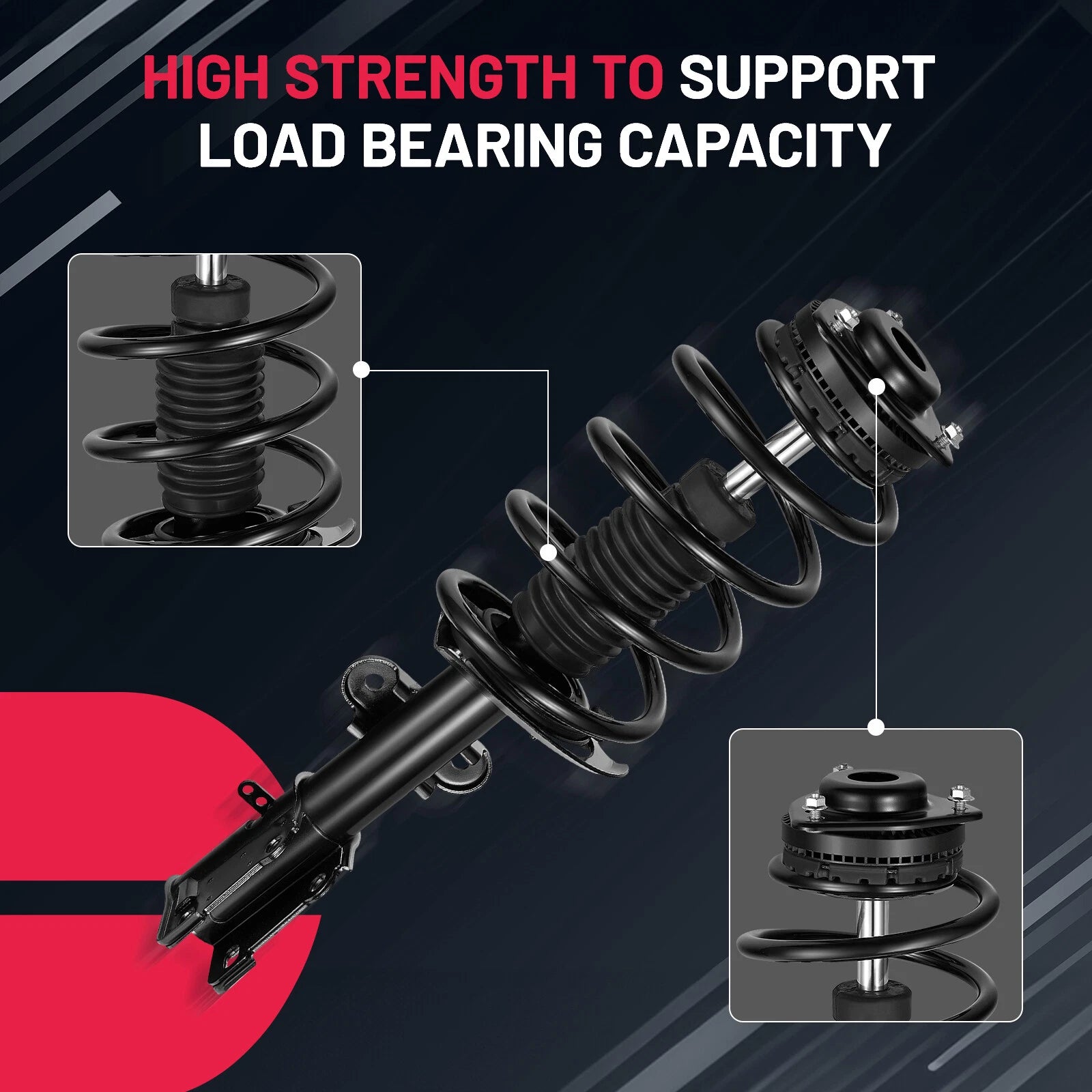 Front Struts, Rear Shock, Sway Bar for Dodge Grand Caravan & Town & Country (2008–2010)