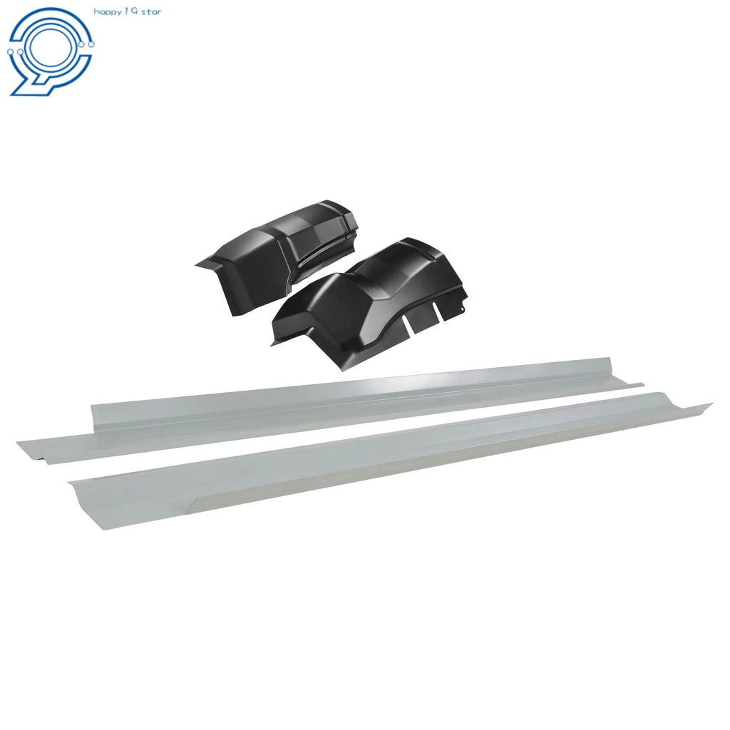 Rocker Panels Set of 2 for Dodge Ram 1500 2500 3500 (2009–2018) Silver & Black