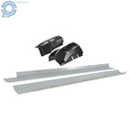 Rocker Panels Set of 2 for Dodge Ram 1500 2500 3500 (2009–2018) Silver & Black