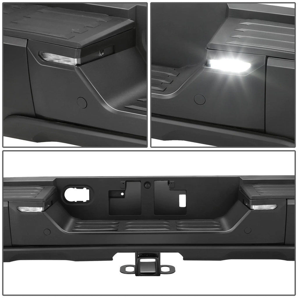 Rear Step Bumper for Toyota Tundra (2022–2026) w/ LED Back-Up, Black