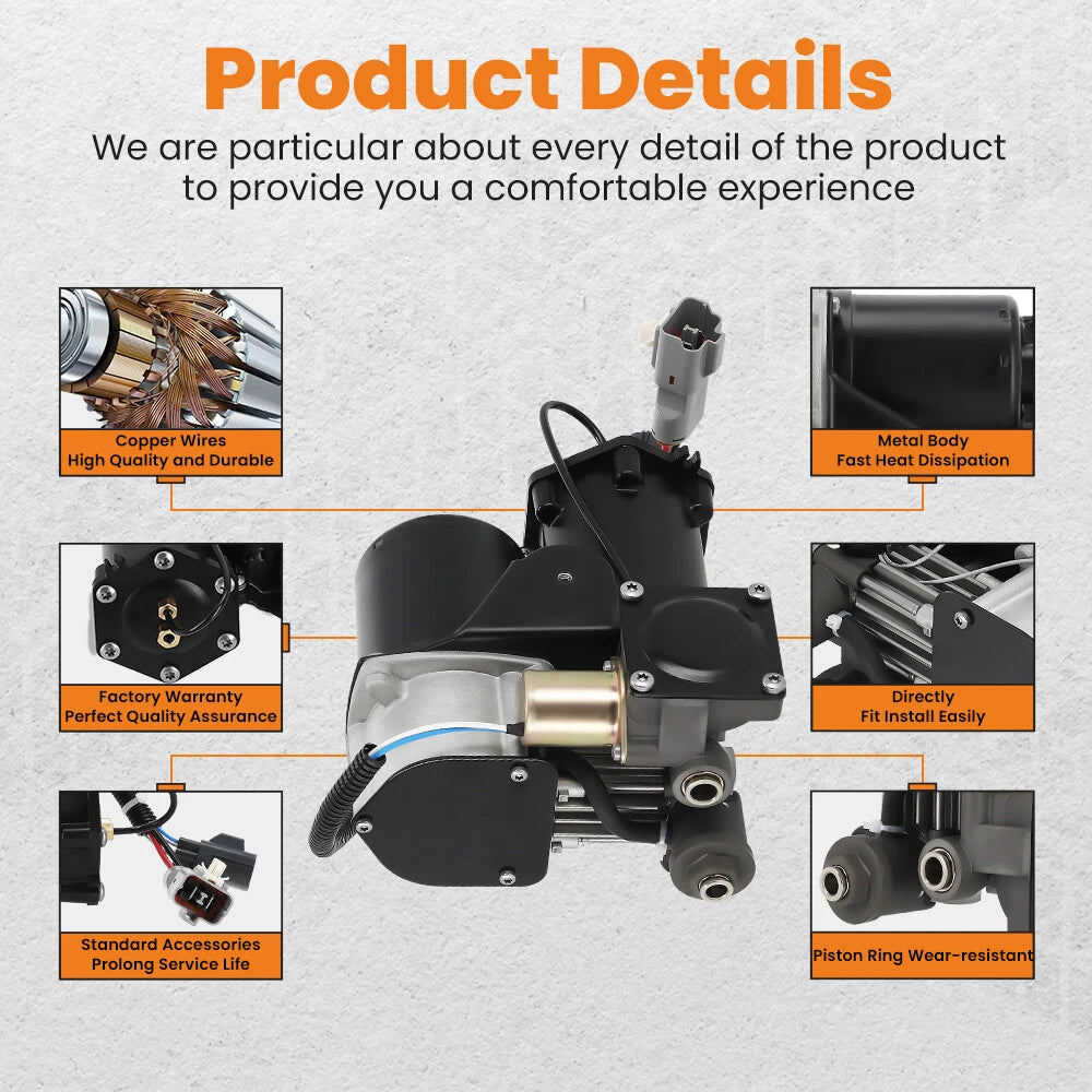 Air Suspension Compressor Pump for Land Rover LR3 LR4 (2005–2013)