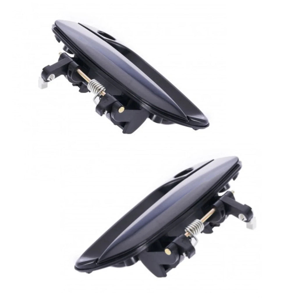Door Handle Outer Set of 4 Black FrontRear LeftRight Hyundai Elantra(2001–2006)