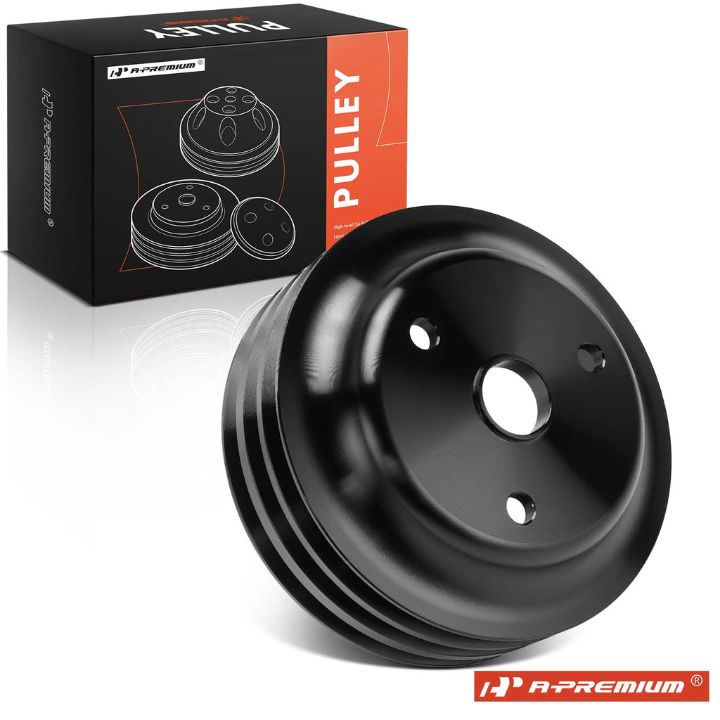 Triple Groove Aluminum Crankshaft Pulley for Chevy SBC V8 (1969–1985)