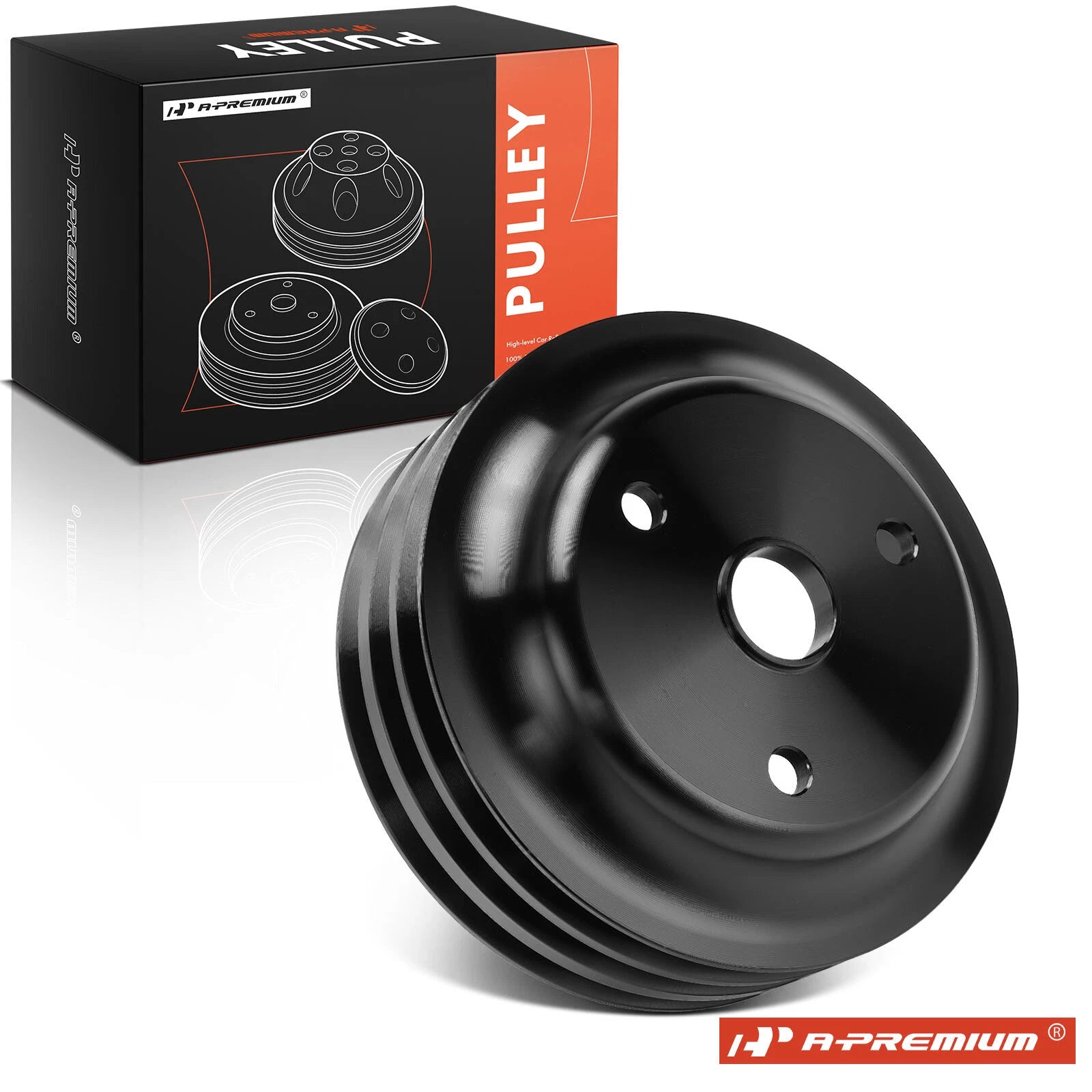 Triple Groove Aluminum Crankshaft Pulley for Chevy SBC V8 (1969–1985)